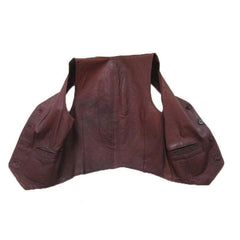 Vintage 1960s-70s Hand-Crafted Leathering Heights Provincetown Men’s Brown Vest
