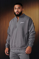 Stylish Half-Zip Sweatshirt for Men - Perfect for Casual and Sporty Looks