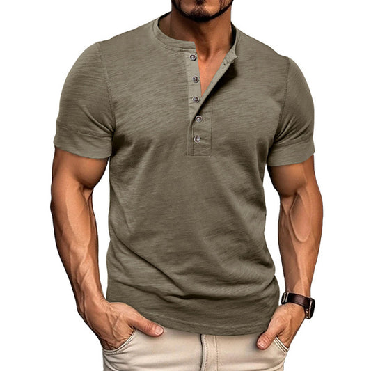 Men's Casual Henley T-Shirt - Stylish and Comfortable for Everyday Wear