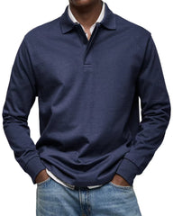 Men's Long Sleeve Polo Shirt - Classic Fit For Casual And Smart-Casual Occasions