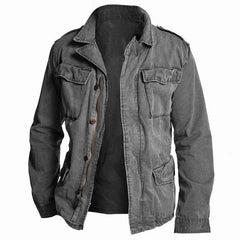 Vintage Casual Field Jacket for Men - Workwear-Inspired, Durable Outerwear