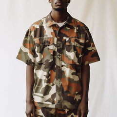 Men's Camouflage Print Short Sleeve Casual Shirt MTA2420C8P