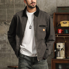 Stylish Men's Jacket with Zippered Pockets and Collar Design for Casual Wear