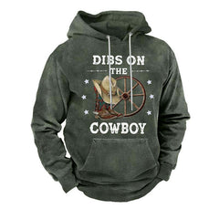 Men's Vintage Print Zip-Up Hoodie 81640409X