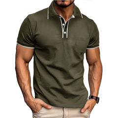 Men's Stylish Olive Green Polo Shirt - Perfect for Casual and Formal Occasions