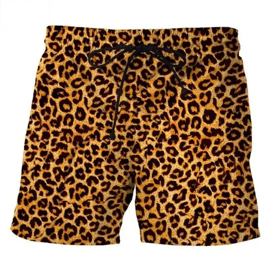 Men's Leopard Print Comfortable Breathable Shorts 03984898P