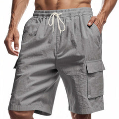 Men's Casual Solid Color Elastic Work Shorts MTA0738D0X