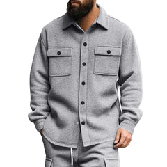 Men's Casual Button-Up Shirt With Functional Pockets