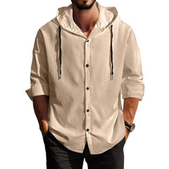 Men's Solid Color Casual Long Sleeve Hoodie MTA2037C2X