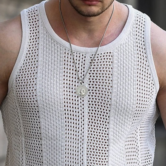 Men's Classic Summer Casual Fashion Knitted Slim Tank Top MTA1947C7K