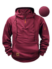 Men's Tactical Hoodie with Orange Zipper Pulls - Perfect for Outdoor Adventures