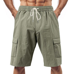 Men's Casual Solid Color Elastic Work Shorts MTA0738D0X
