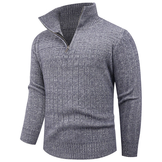 Men's High Neck Zip-Up Sweater - Stylish and Cozy Winter Wear