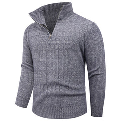 Men's High Neck Zip-Up Sweater - Stylish and Cozy Winter Wear
