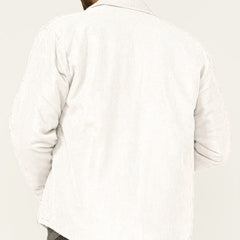 Stylish White Jacket with Detachable Fur Collar for Men - Perfect for Winter and Casual Outfits