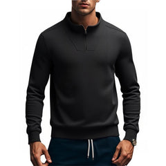 Men's Stylish Half-Zip Pullover Sweatshirt For Casual And Sporty Looks