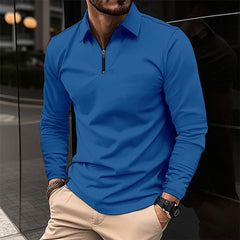 Men's Stylish White Quarter-Zip Pullover For Casual And Formal Wear