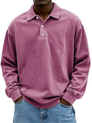 Stylish Long Sleeve Polo Shirt For Men - Perfect For Casual And Everyday Wear