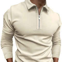 Stylish Half-Zip Polo Shirt For Men - Perfect For Casual And Sporty Looks