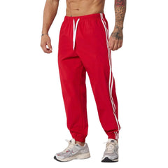 Men's Athletic Jogger Pants with Striped Design and Comfortable Fit