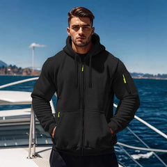 Stylish Men's Hoodie with Neon Accents for Outdoor Adventures
