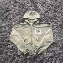 Stylish Embroidered Heart Hoodie with Unique Patch Design for Casual Wear