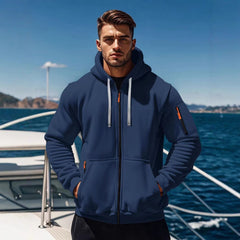 Stylish Men's Hoodie with Neon Accents for Outdoor Adventures