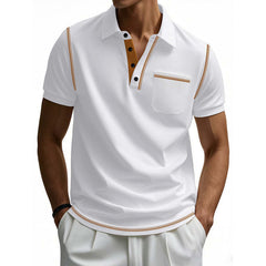 Men's Casual Cotton Short Sleeve POLO Shirt MTA0110D8X