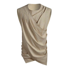 Men's Casual Cotton Vest Top Shorts Two-Piece Set 19711625X