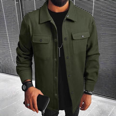 Stylish Men's Brown Jacket With Functional Pockets And Modern Design