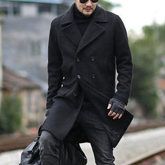 Stylish Men's Longline Trench Coat for Modern Gentlemen