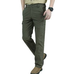 Men's Tactical Cargo Pants with Multiple Pockets and Adjustable Waistband