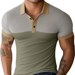 Men's Summer Comfort Knitted Polo Neck T-Shirt MTA2828C0U