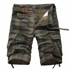 MEN'S VINTAGE POCKET PLAID SHORTS (WITHOUT BELT) 98497428X
