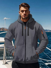 Stylish Men's Hoodie with Neon Accents for Outdoor Adventures