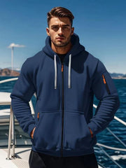 Stylish Men's Hoodie with Neon Accents for Outdoor Adventures