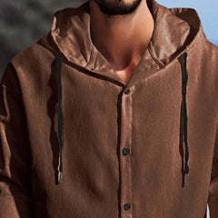 Men's Solid Color Casual Long Sleeve Hoodie MTA2037C2X