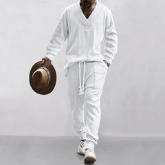 Cozy Knit Sweater and Pants Set for Men - Perfect for Casual and Outdoor Activities