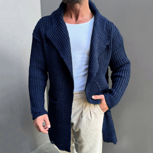 Stylish Knit Cardigan Sweater for Men - Perfect for Casual and Smart-Casual Outfits
