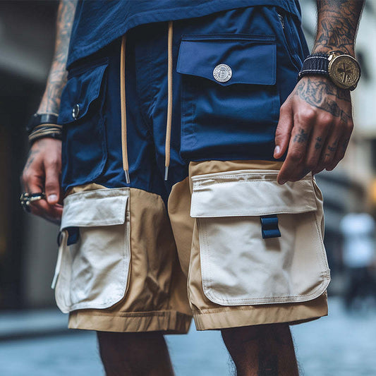Men's Contrast Multi-Pocket Cargo Shorts MTA1919C4P