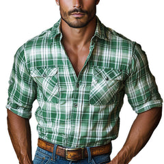 Men's Simple Casual Long-Sleeved Shirt MTA2159C7P