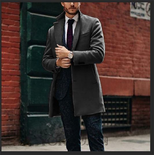 Stylish Men's Longline Overcoat for Modern Gentlemen