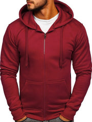 Men's Stylish Zip-Up Hoodie - Perfect for Casual and Sporty Looks