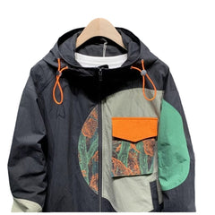 Stylish Color-Block Hooded Jacket for Men - Perfect for Casual and Outdoor Adventures