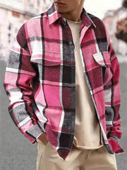 Stylish Plaid Flannel Shirt for Men - Perfect for Casual and Outdoor Wear