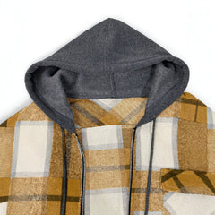 Stylish Plaid Hooded Jacket for Men - Perfect for Casual and Outdoor Adventures