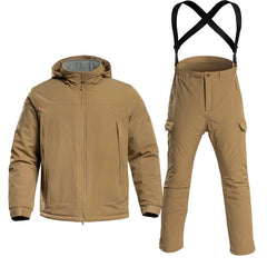 Tactical Outdoor Jacket and Suspender Pants Set - Perfect for All-Weather Adventures