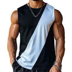 Men's Simple Contrast Color Sports Tank Top MTA1995C7P