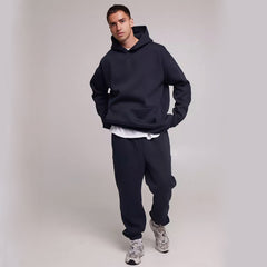 Oversized Hoodie with Stylish Layering Design for Men