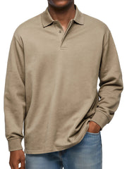 Men's Classic Long Sleeve Polo Shirt - Stylish And Comfortable For Everyday Wear